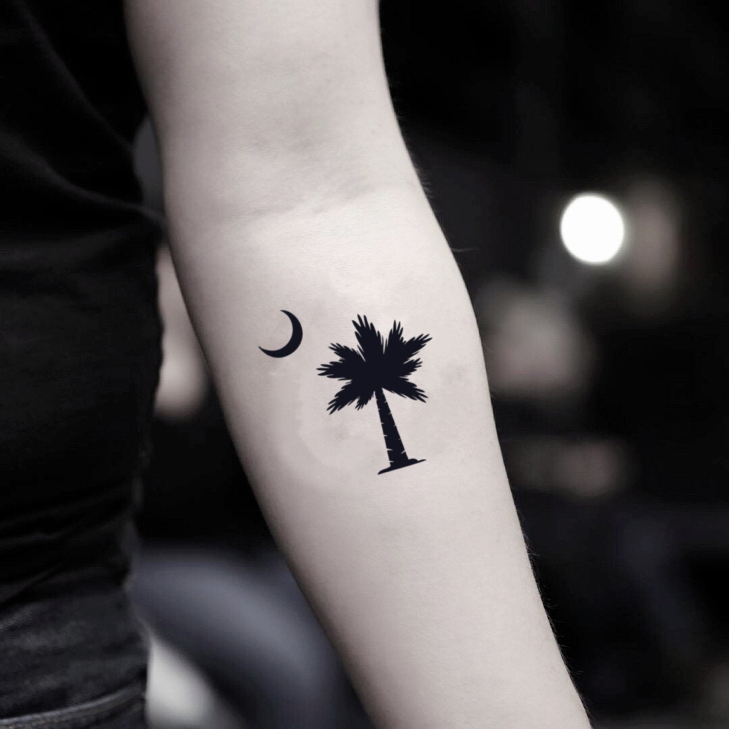 fake small south carolina sc state nature temporary tattoo sticker design idea on inner arm